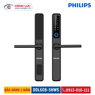 Khóa Vân Tay Cửa Nhôm Philips DDL608-5HWS